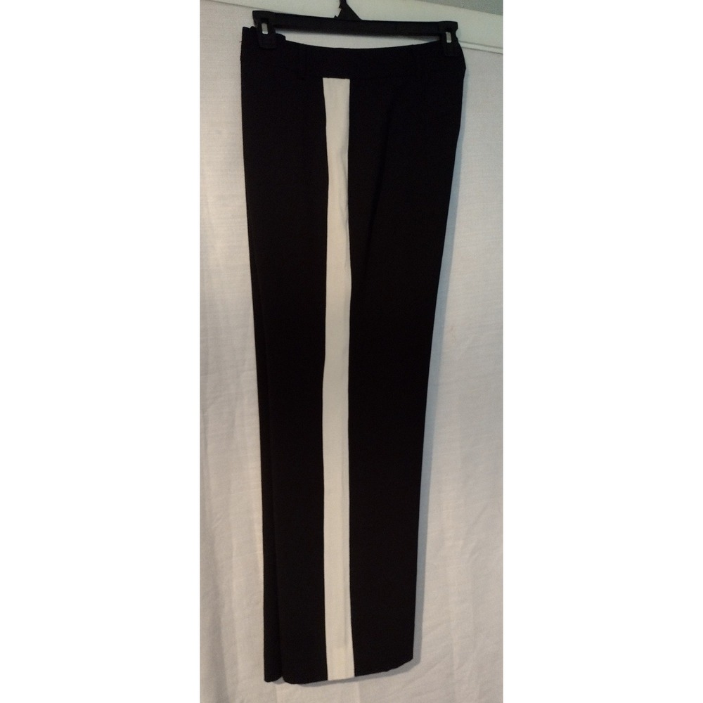 Rachel Rachel Roy Women's Trousers Size 14 Black White Side Stripe NWOT